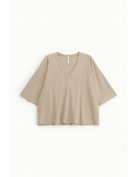 Top ample à manches chauve-souris col V – Imperial