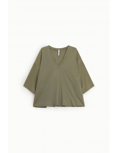 Top ample à manches chauve-souris col V – Imperial