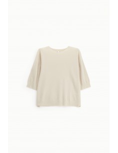 T-shirt en maille col rond a demie-manche