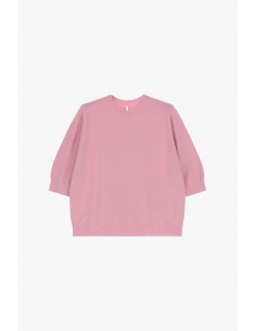 T-shirt en maille col rond a demie-manche