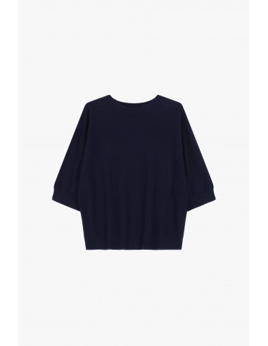 T-shirt en maille col rond a demie-manche