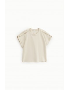 Sweat-shirt sans manches en jersey et satin-Imperial