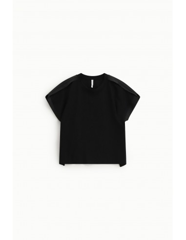 Sweat-shirt sans manches en jersey et satin-Imperial