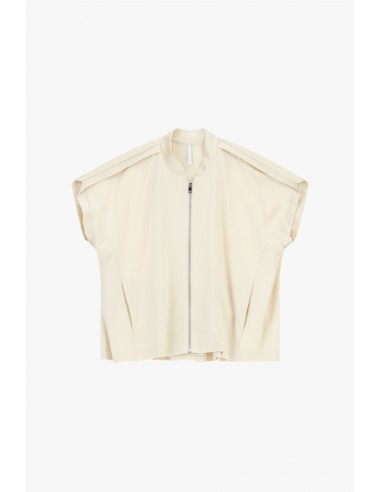 Gilet zippé en jersey et satin-Imperial