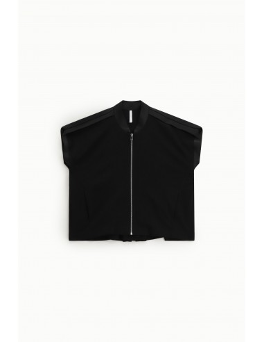 Gilet zippé en jersey et satin-Imperial