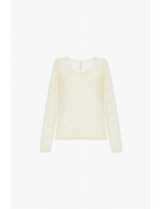 T-shirt à manches longues en resille dentelle - Imperial