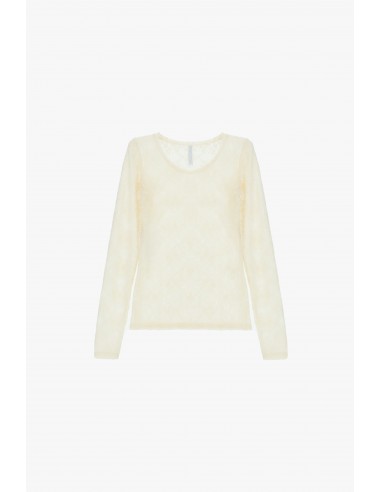 T-shirt à manches longues en resille dentelle - Imperial