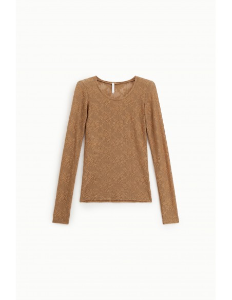 T-shirt à manches longues en resille dentelle - Imperial