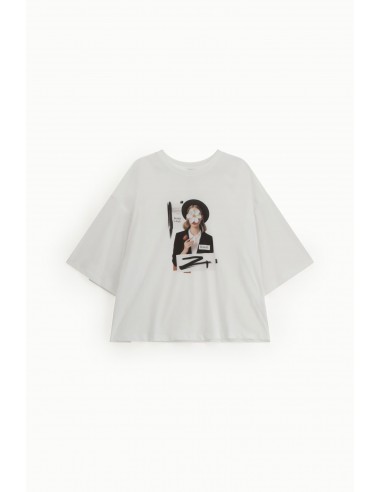 T-shirt coupe ample a motif serigraphié-Imperial