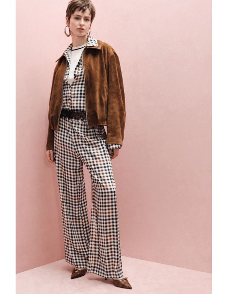 Pantalon Fluide Palazzo à motif Vichy - Imperial