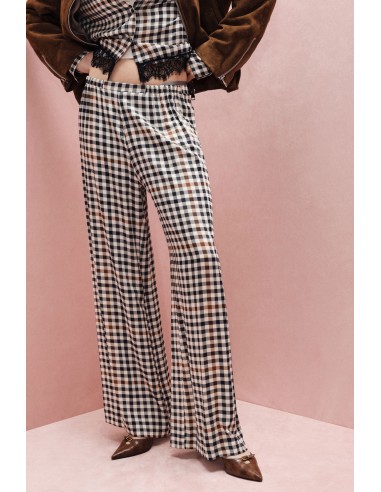 Pantalon Fluide Palazzo à motif Vichy - Imperial