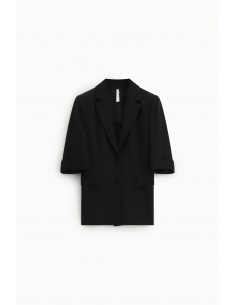 Blazer à manches courtes en crepe fluide - Imperial