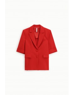Blazer à manches courtes en crepe fluide - Imperial