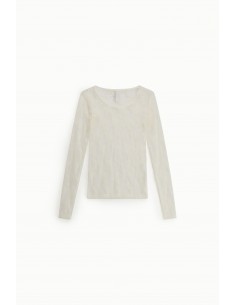 T-shirt en dentelle florale manches longues – Imperial