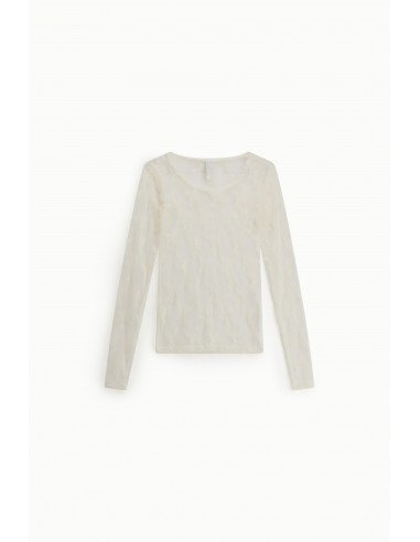 T-shirt en dentelle florale manches longues – Imperial