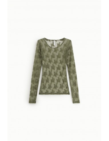 T-shirt en dentelle florale manches longues – Imperial