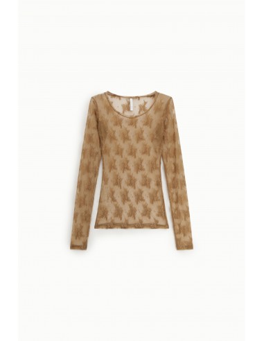 T-shirt en dentelle florale manches longues – Imperial