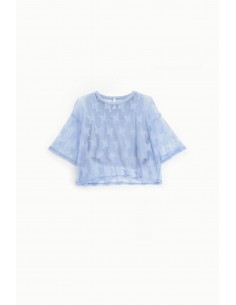 T-shirt Ample avec debardeur en dentelle florale manches courtes – Imperial