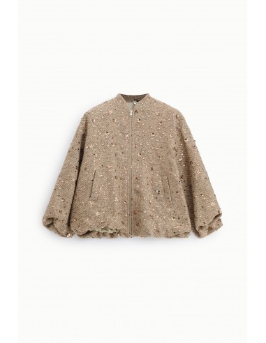 Bomber oversize en tweed et sequins - Imperial