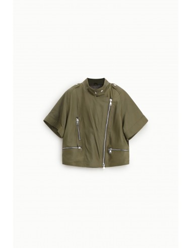 Blouson en cuir oversize à manches courtes - Imperial