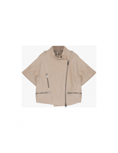 Blouson en cuir oversize à manches courtes - Imperial