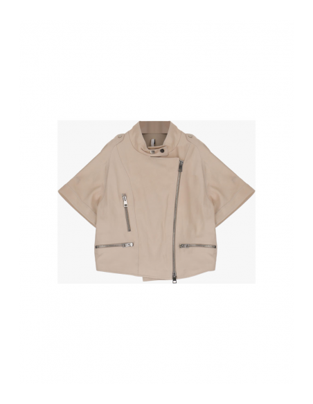 Blouson en cuir oversize à manches courtes - Imperial