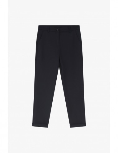 Pantalon cigarette de tailleur en draperie sergée – Imperial