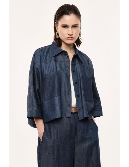 Chemise courte oversize façon jean - Imperial