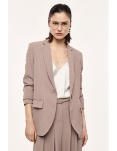 Blazer de tailleur en crêpe fluide rayé – Imperial