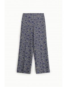 Pantalon fluide esprit palazzo à motif floral - Imperial