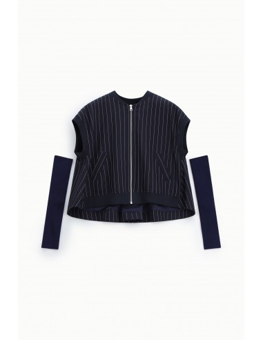 Gilet oversize a rayures et mitaine amovibles - Imperial