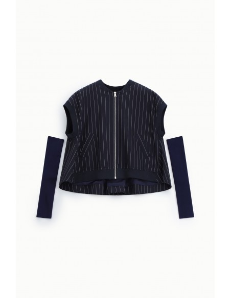 Gilet oversize a rayures et mitaine amovibles - Imperial