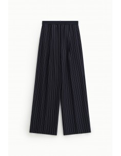 pantalon palazzo taille jogging a rayures