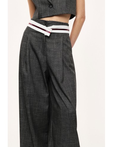 Pantalon palazzo a taille retournée -Imperial