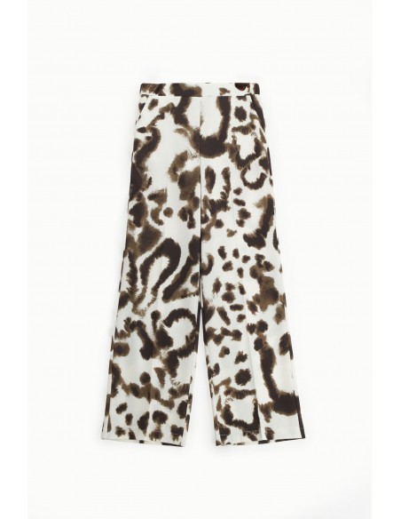 Pantalon Palazzo  Fluide à motif animalier - Imperial