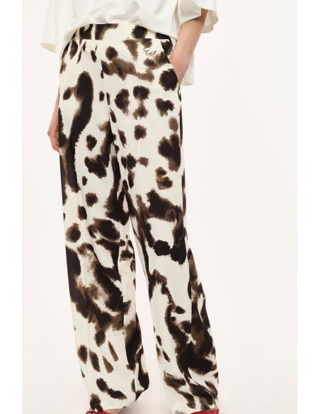 Pantalon Palazzo  Fluide à motif animalier - Imperial