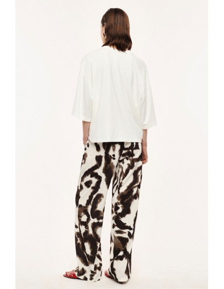 Pantalon Palazzo  Fluide à motif animalier - Imperial