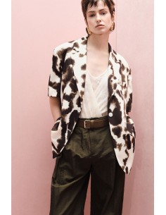 Blazer à manches courtes à motif animalier - Imperial