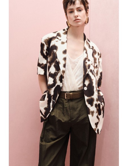 Blazer à manches courtes à motif animalier - Imperial