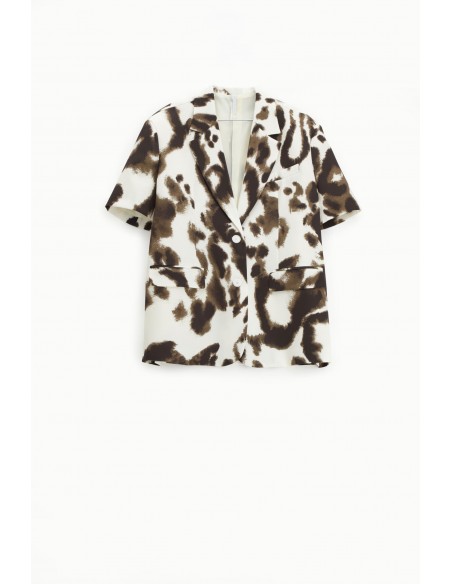 Blazer à manches courtes à motif animalier - Imperial