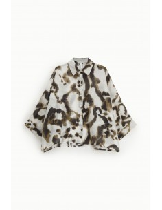 Chemisier Imprimé Animalier Manches Kimono | Imperial Fashion