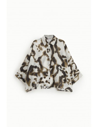 Chemisier Imprimé Animalier Manches Kimono | Imperial Fashion