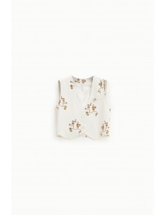 Gilet de tailleur avec broderie florale - Imperial