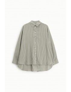 Chemisier oversized rayé à boutonnage latéral – Imperial