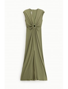 Robe longue sans manches drapée - Imperial