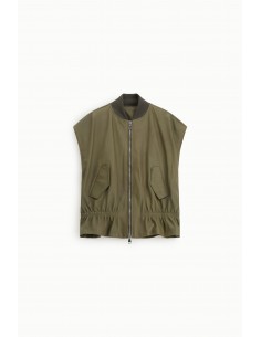 Veste  oversize sans manches en cuir - Imperial
