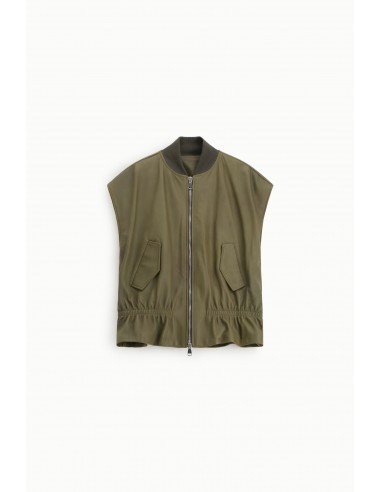 Veste  oversize sans manches en cuir - Imperial