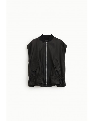 Veste  oversize sans manches en cuir - Imperial