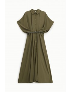 Robe chemise longue à manches Kimono et ceinture - Imperial