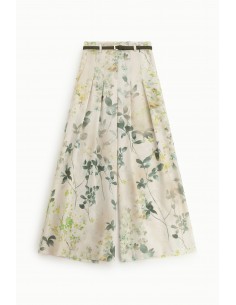 Pantalon Palazzo taille haute à motif floral - Imperial